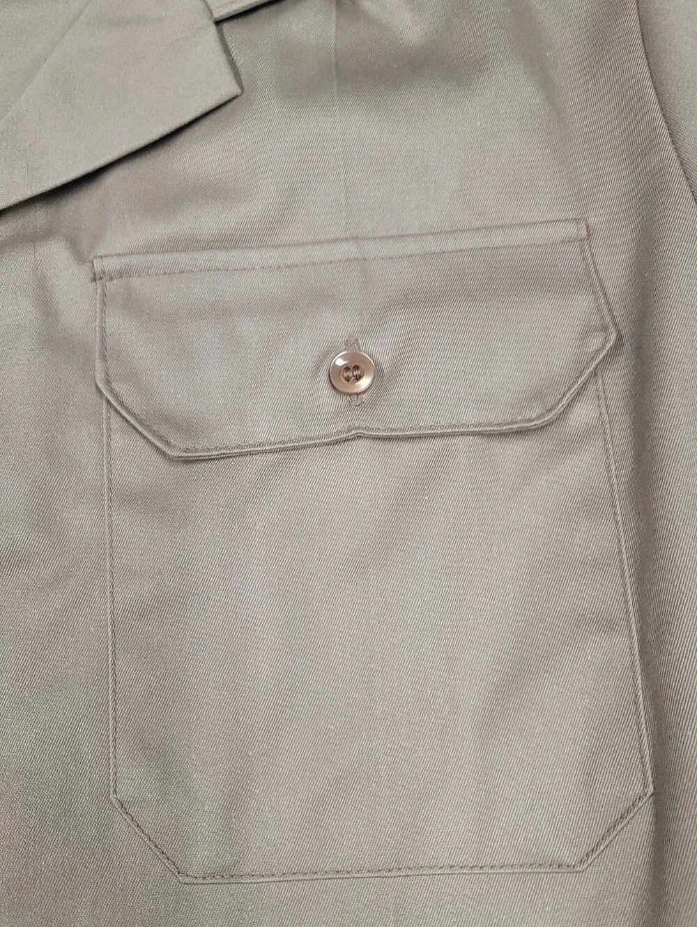 Vintage 70’s US Army Khaki Tan No Ptches Dress Shirt Size S